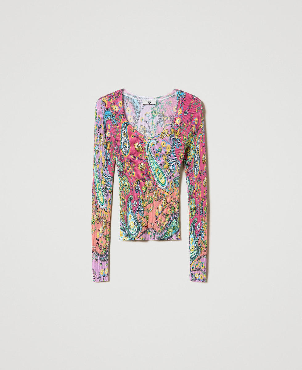 Paisley print jumper