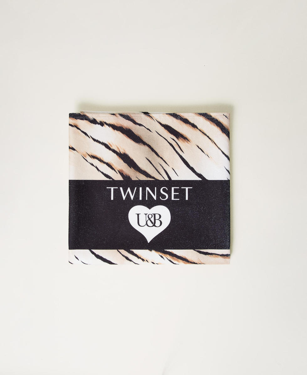 Printed terry beach towel Woman, Patterned | TWINSET Milano