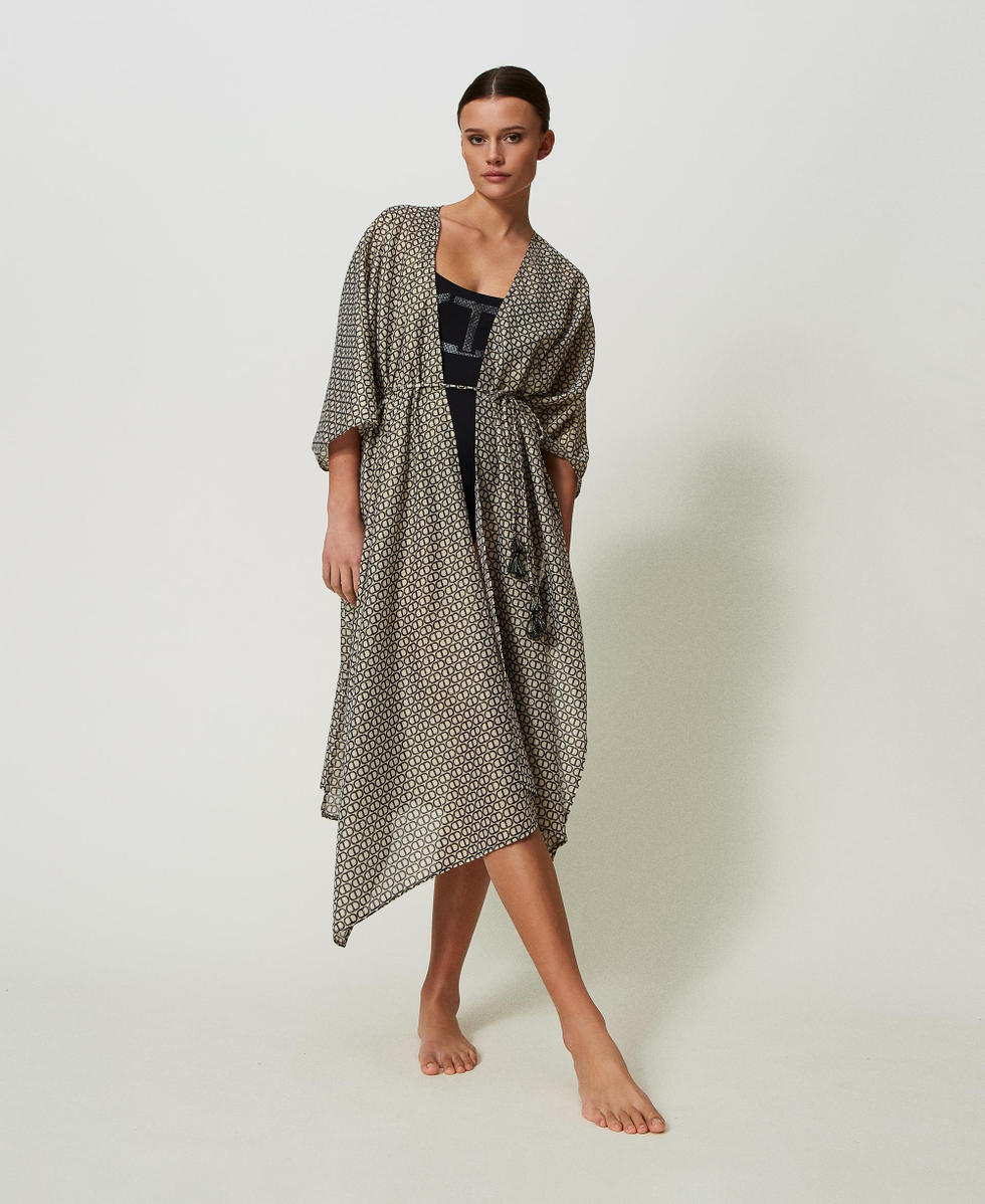 Kaftan mit &bdquo;Oval T&ldquo;-Print