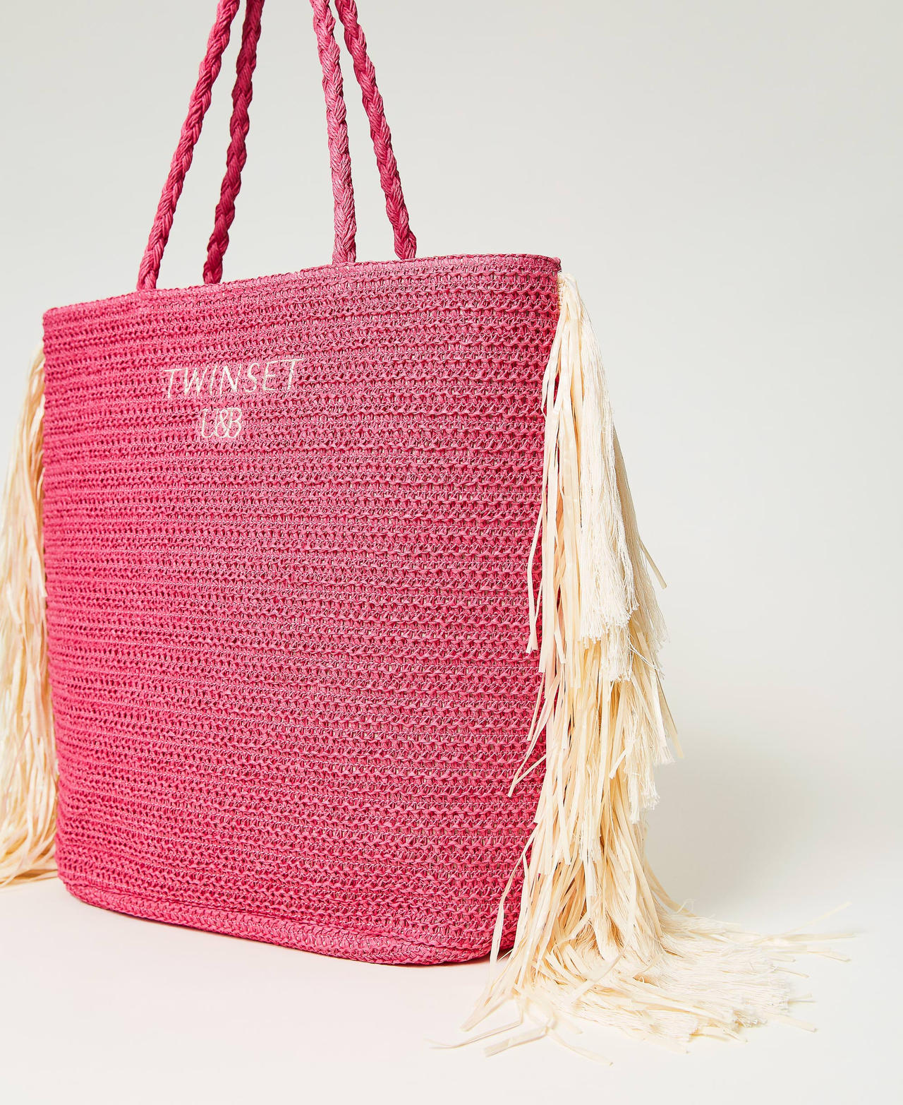 Raffia fringe sales bag