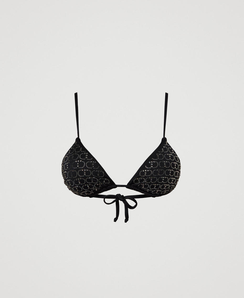 Haut de maillot de bain triangle avec strass Oval T
