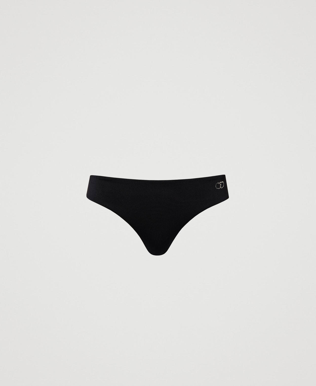 Brazilian bikini bottom with Oval T “Pink Dahlia” Fuchsia Woman 241LBM277-0S