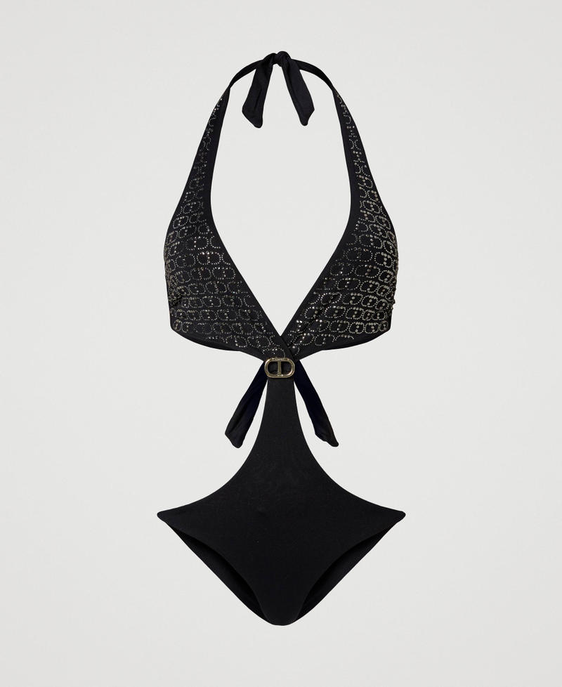 Trikini with Oval T rhinestones