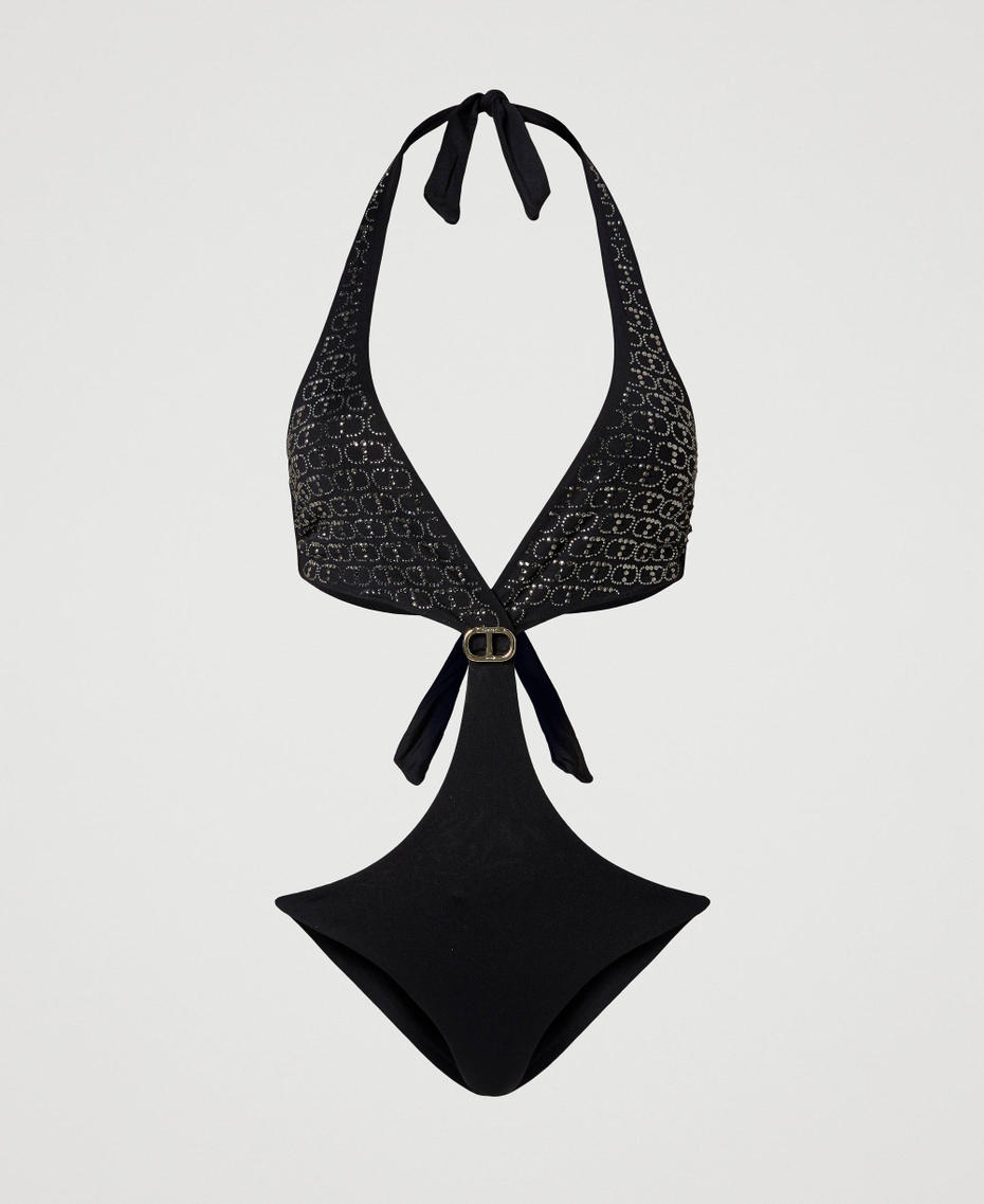 Trikini with Oval T rhinestones