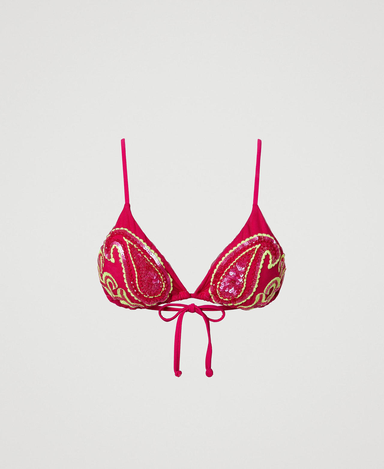 Haut de maillot de bain triangle avec broderie