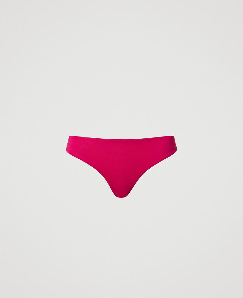 Brazilian bikini bottom with logo “Pink Dahlia” Fuchsia Woman 241LBM477-0S