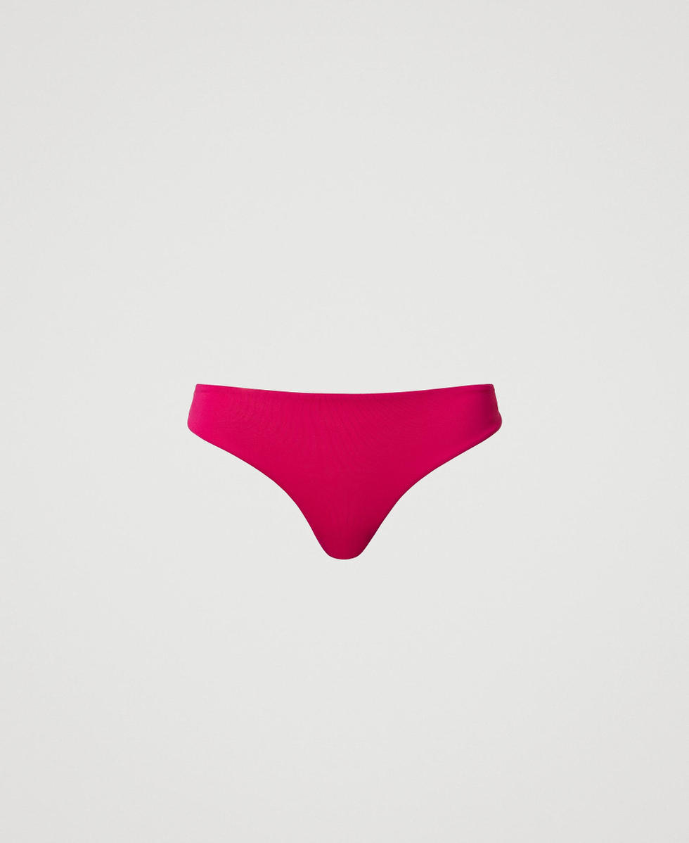 Brazilian bikini bottom with logo &ldquo;Pink Dahlia&rdquo; Fuchsia Woman 241LBM477_07041_S0