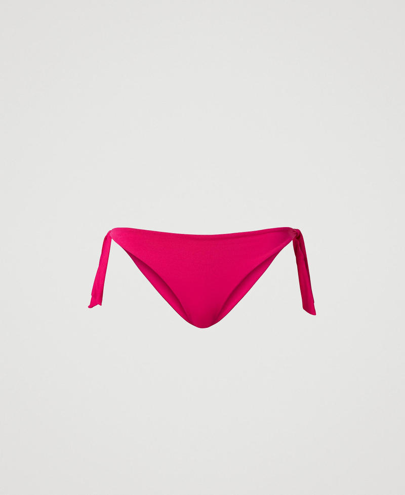 Bikini thong with logo “Pink Dahlia” Fuchsia Woman 241LBM488-0S