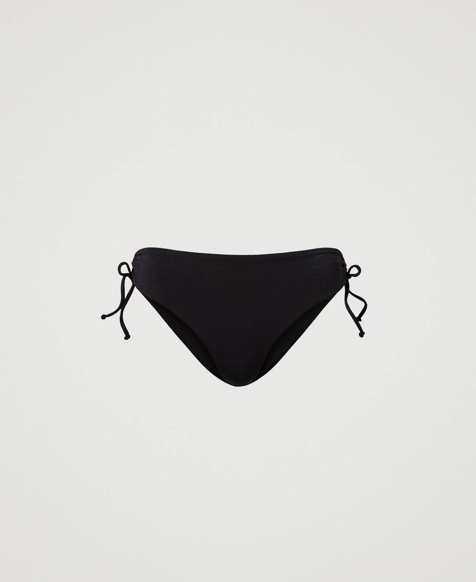 Bikini bottom with drawstring Black Woman 241LBM499_00006_S0