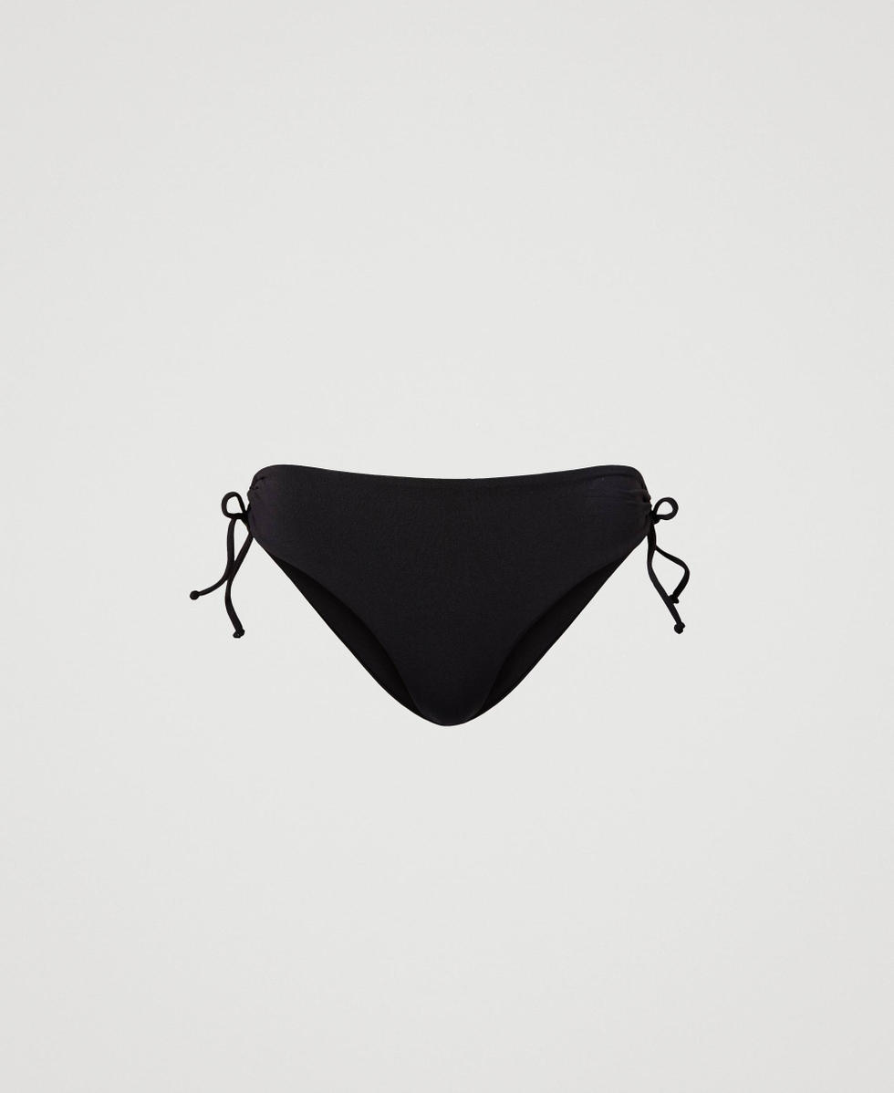 Bikini bottom with drawstring Black Woman 241LBM499_00006_S0