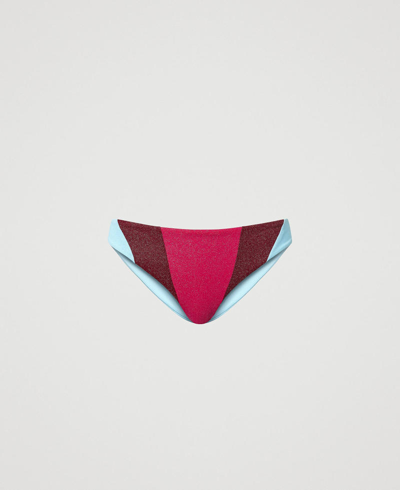 Slip brésilien de bain color block