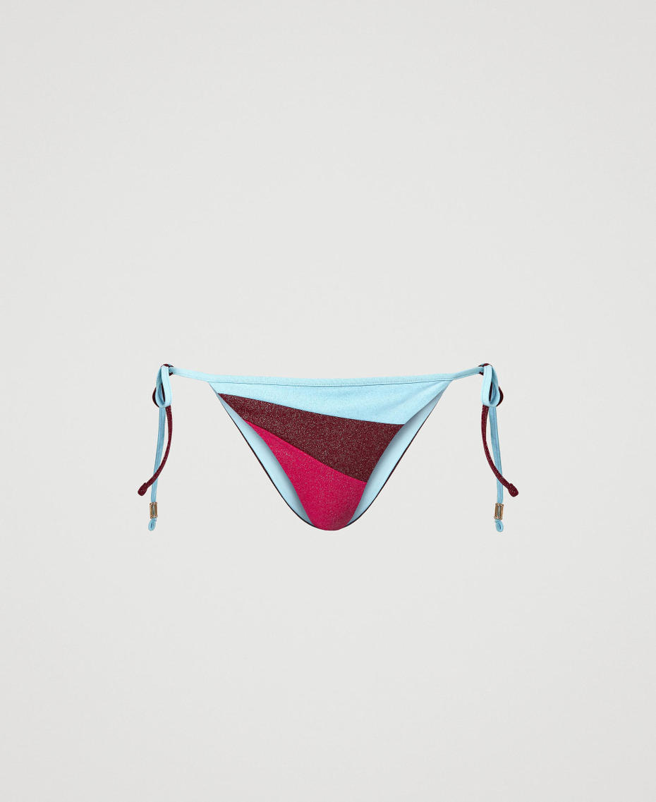 Colour block bikini thong &ldquo;Aquamarine&rdquo; Light Blue / &ldquo;Grenade&rdquo; Red / Pink Dahlia&rdquo; Fuchsia Woman 241LBM5YY_11274_S0