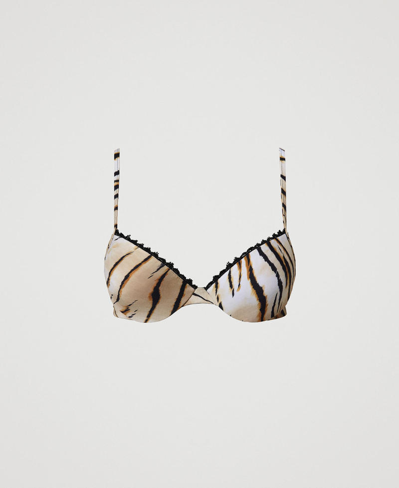 Haut de maillot de bain push-up avec imprimé