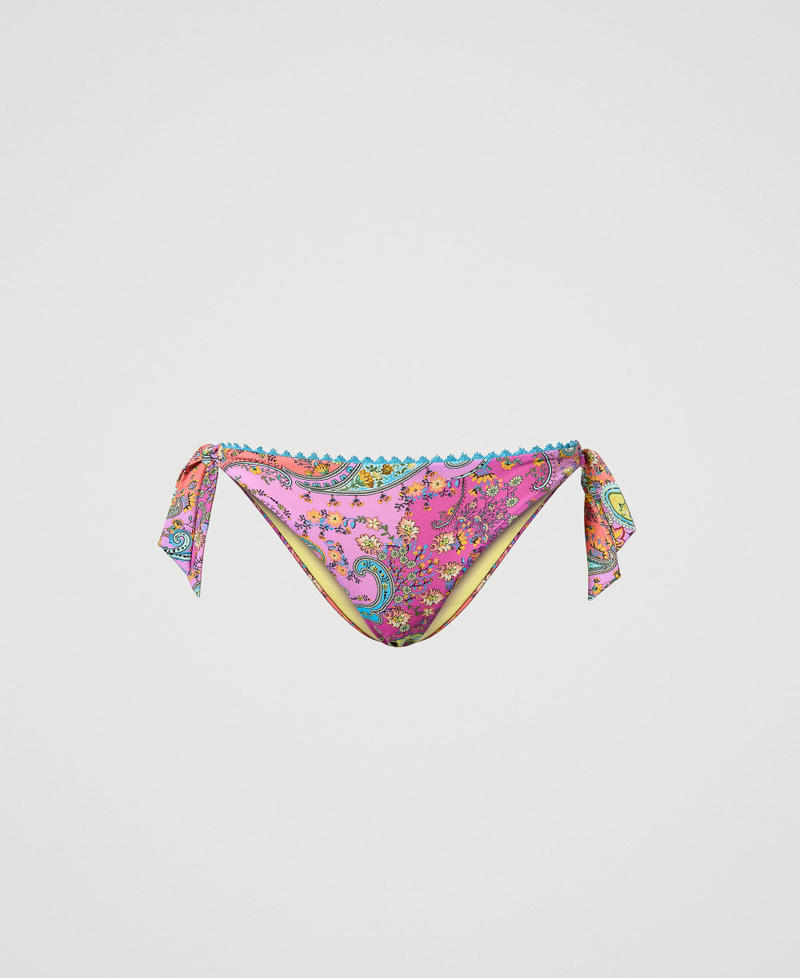 Tanga da bagno con stampa Stampa Paisley Multicolor Fucsia "Pink Dahlia" Donna 241LBMB88_11266_S0