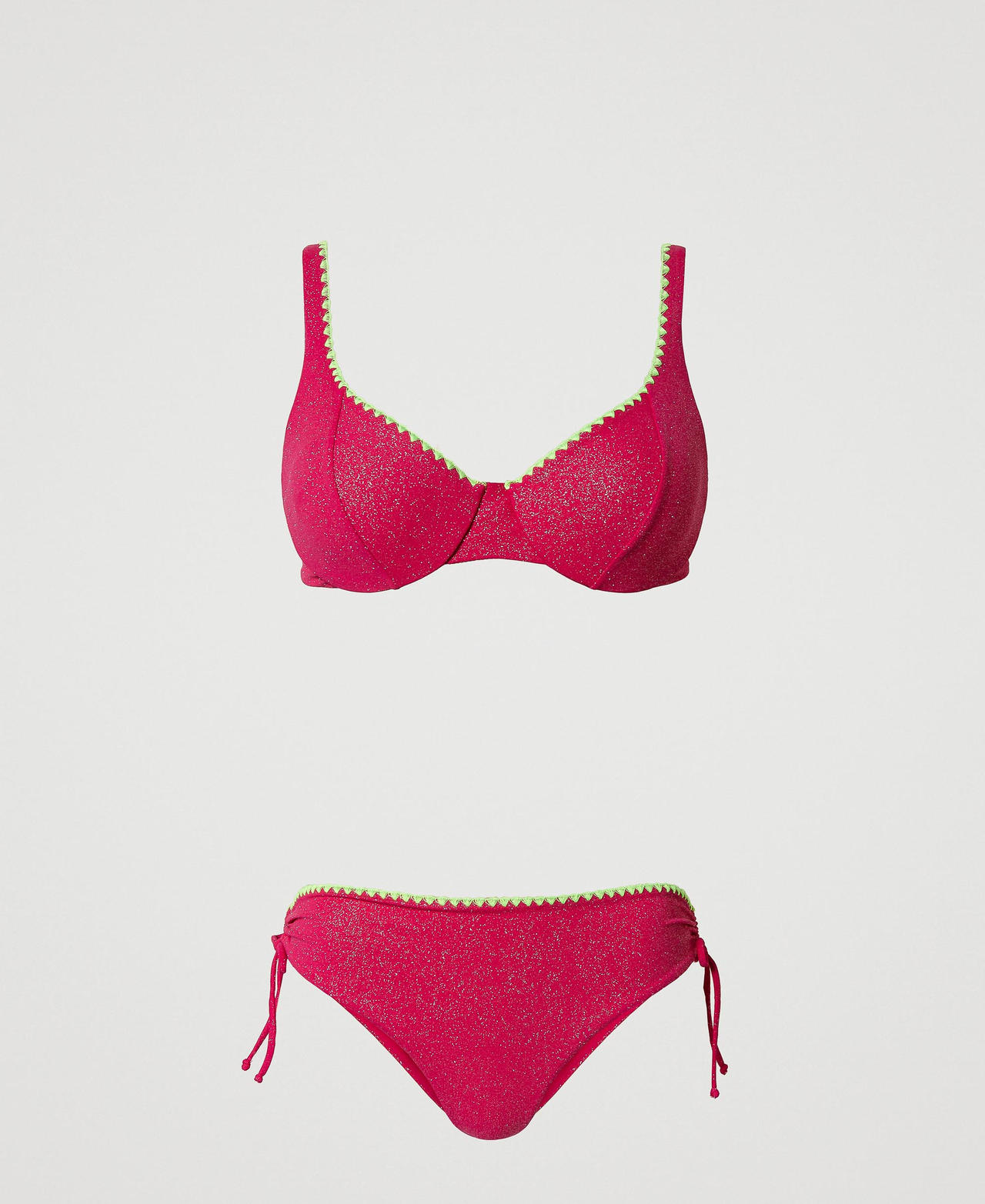 Underwire bikini set with embroidery