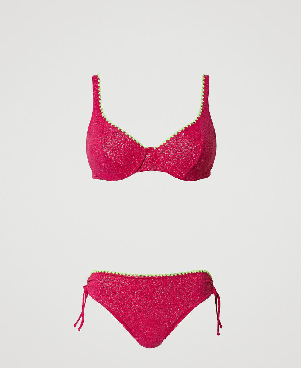 Underwire bikini set with embroidery