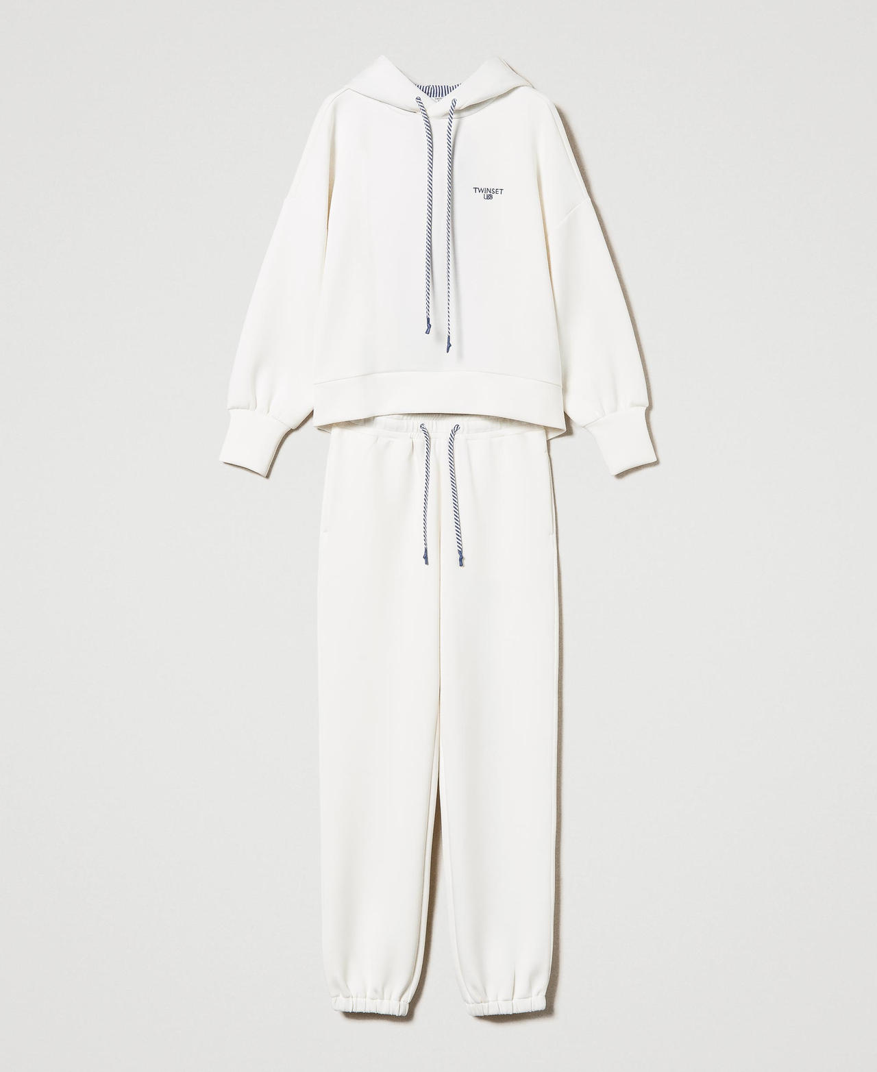 Felpa e joggers in tessuto scuba Multicolor Off White / Riga Dress Blue / Off White Donna 241LL2DAA_11448_0S