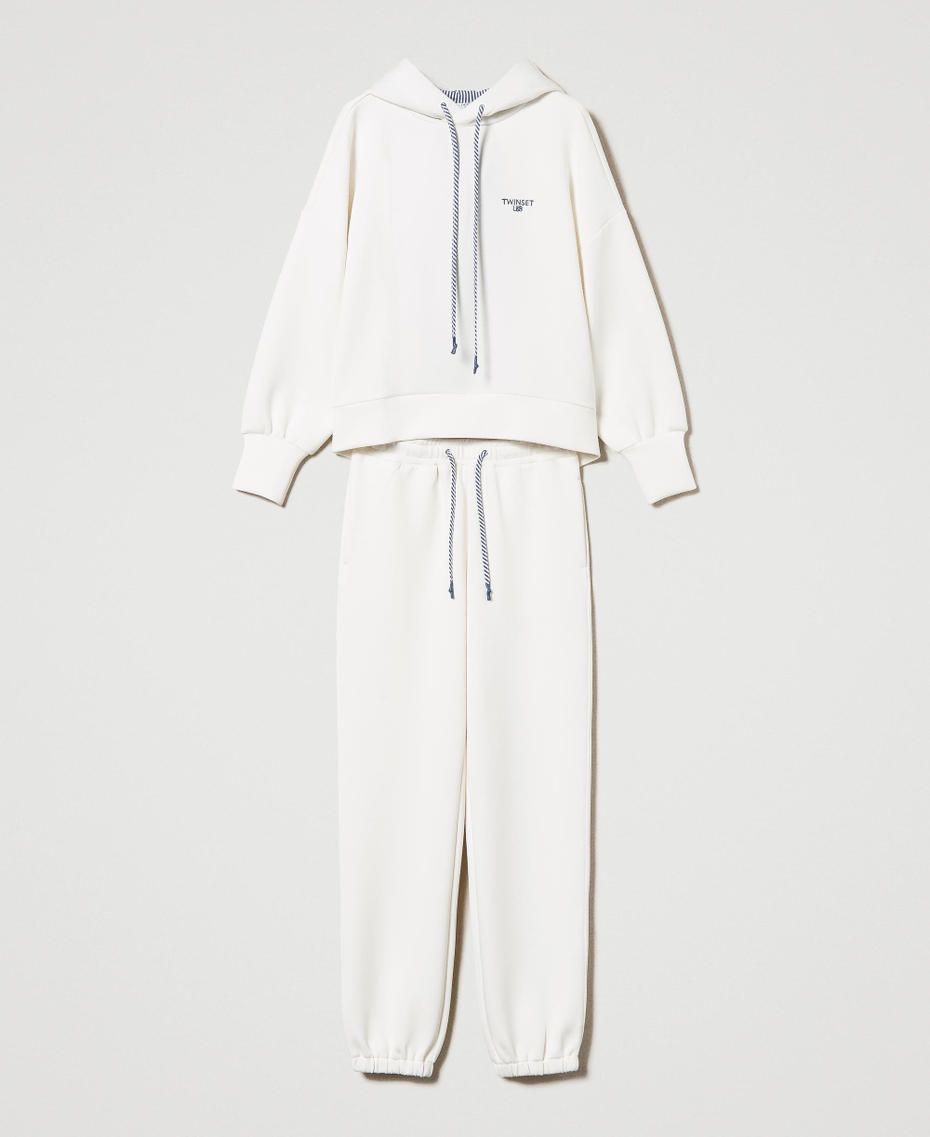 Felpa e joggers in tessuto scuba Multicolor Off White / Riga Dress Blue / Off White Donna 241LL2DAA_11448_S0