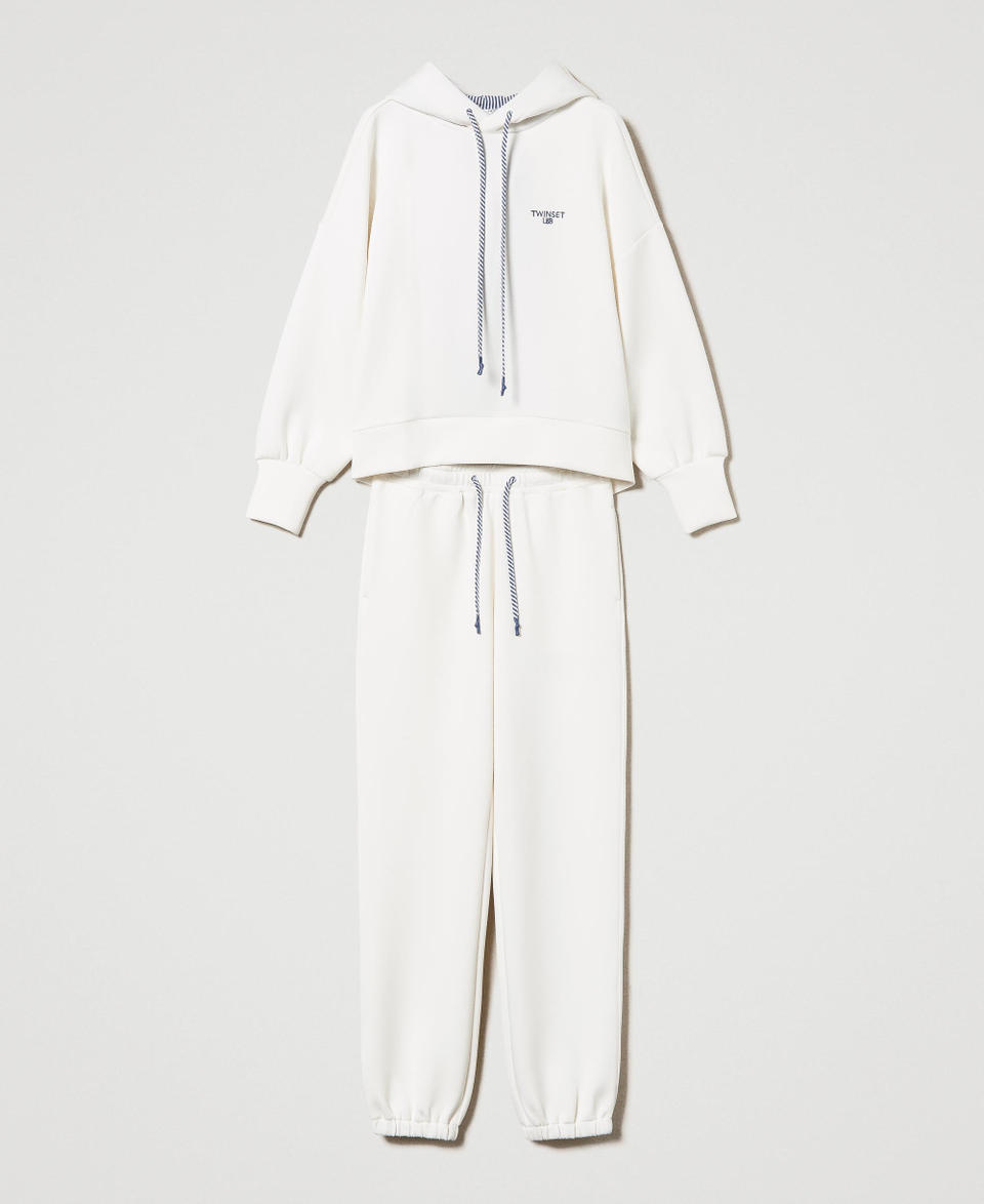 Felpa e joggers in tessuto scuba Multicolor Off White / Riga Dress Blue / Off White Donna 241LL2DAA_11448_S0
