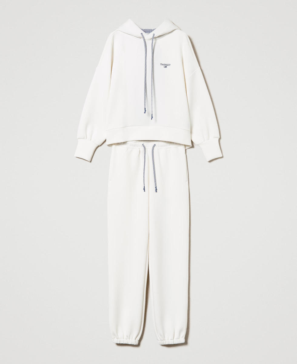 Felpa e joggers in tessuto scuba Multicolor Off White / Riga Dress Blue / Off White Donna 241LL2DAA_11448_S0