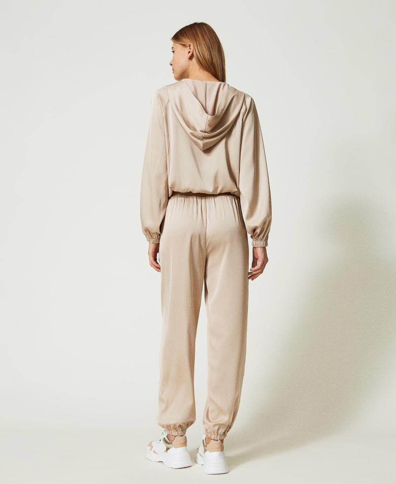 Pantalon de jogging en satin Femme Beige TWINSET Milano