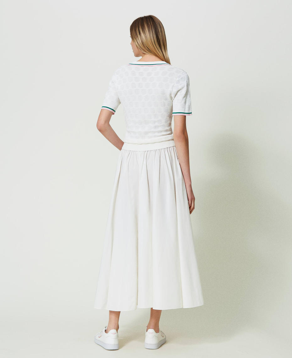 Long taffeta skirt
