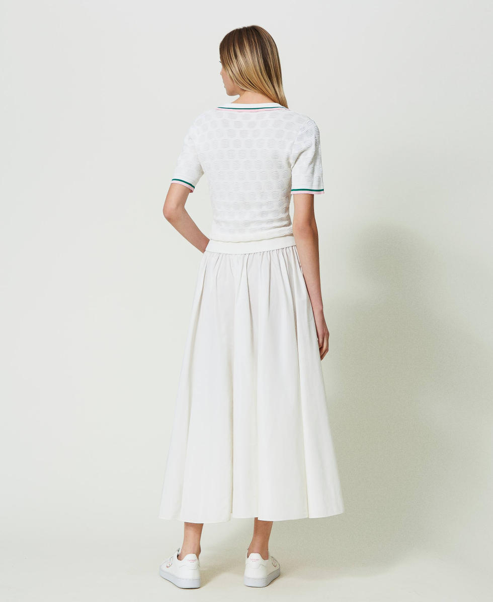 Long taffeta skirt Off White Woman 241LL2LDD_00526_03