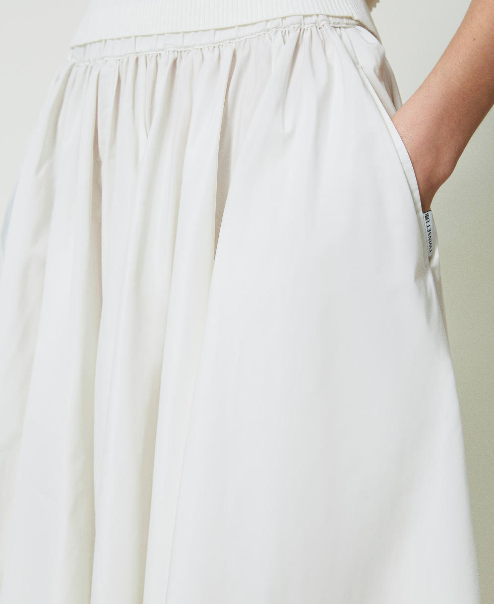Long taffeta skirt Off White Woman 241LL2LDD_00526_04