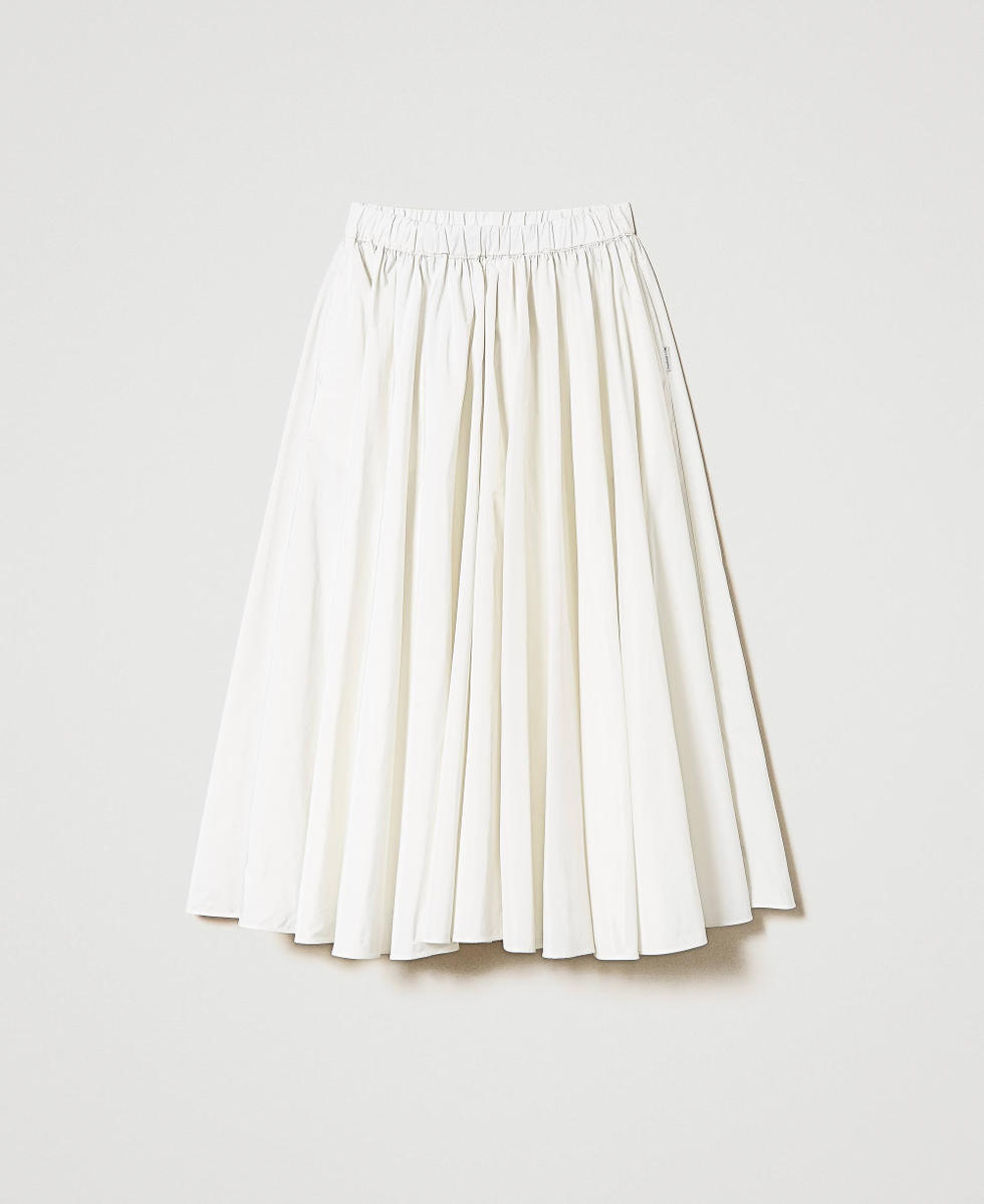 Long taffeta skirt Off White Woman 241LL2LDD_00526_S0