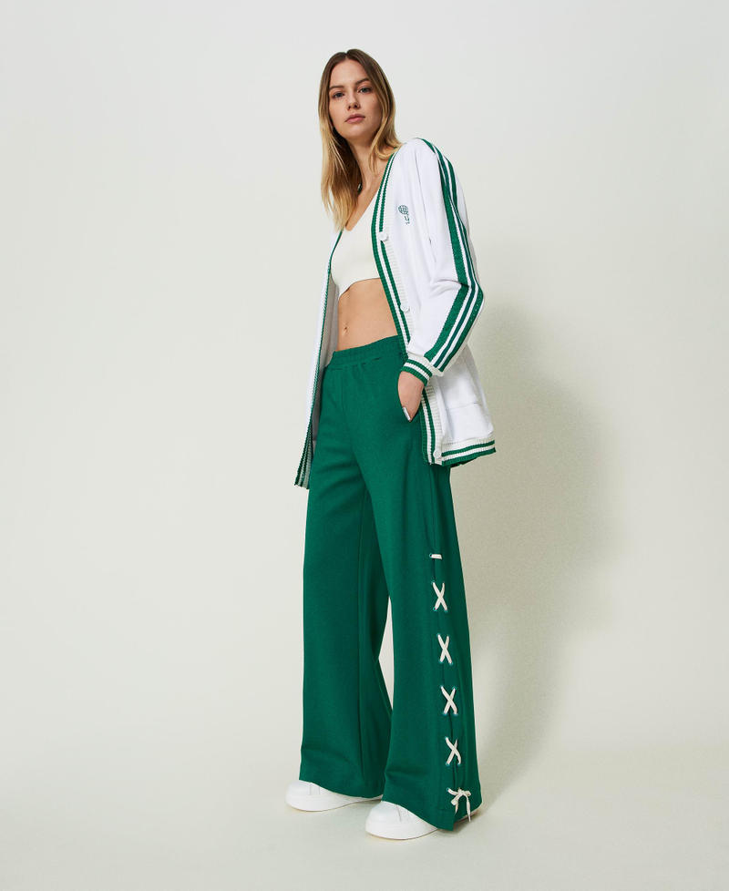 Palazzo trousers with slits