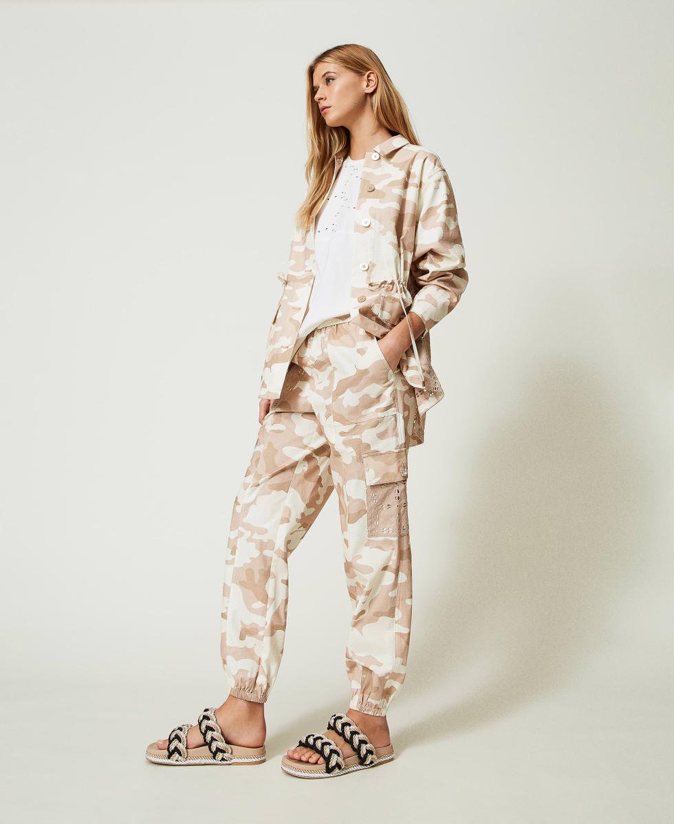 Camouflage print trousers hotsell
