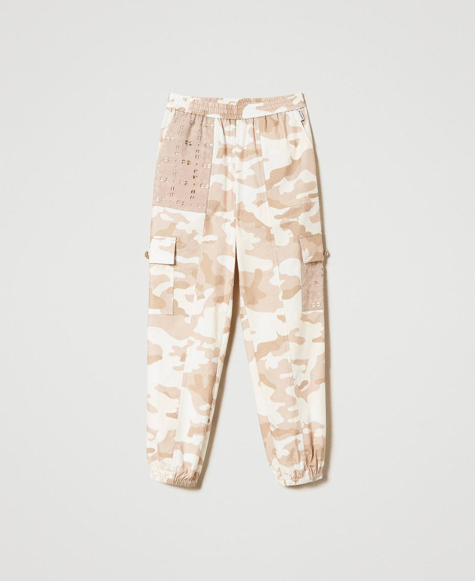 Pantaloni cargo a stampa camouflage Stampa Camouflage Beige "Champagne" Donna 241LL2NBB-0S