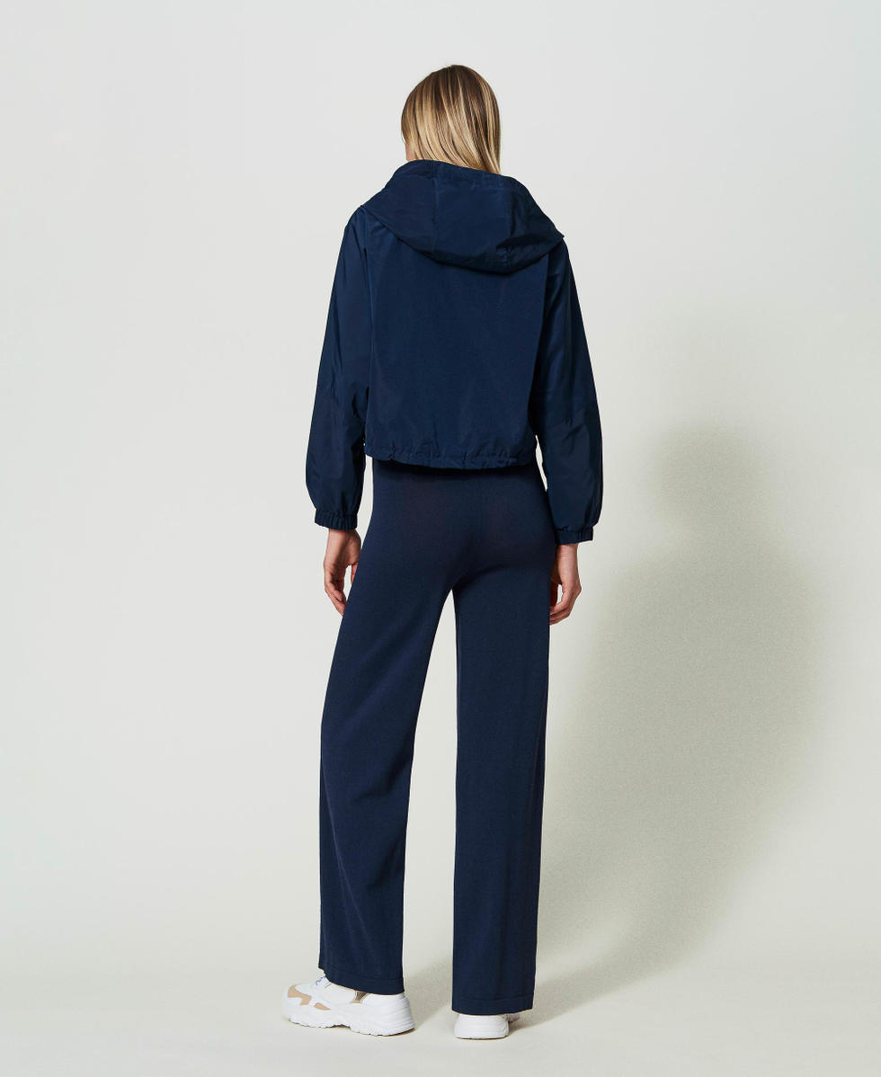 Palazzo trousers with contrasting stripes