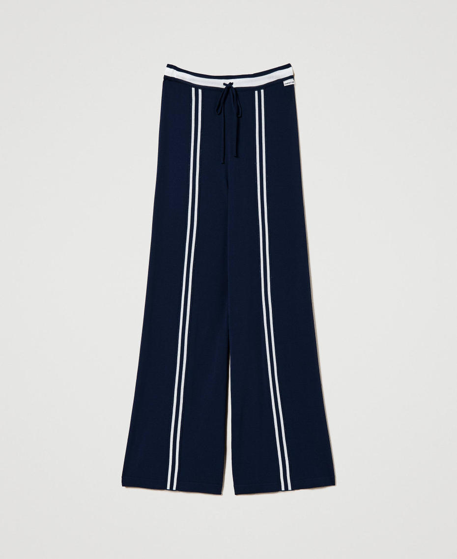 John Richmond pantaloni palazzo con strass bianco latte main image 1