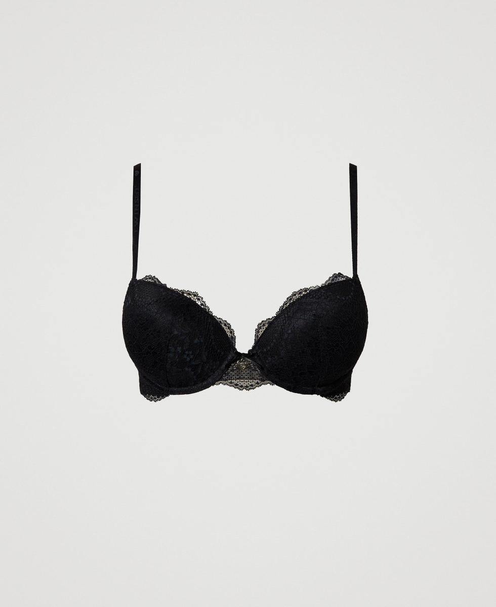 Sujetador push up de encaje Mujer Negro TWINSET Milano