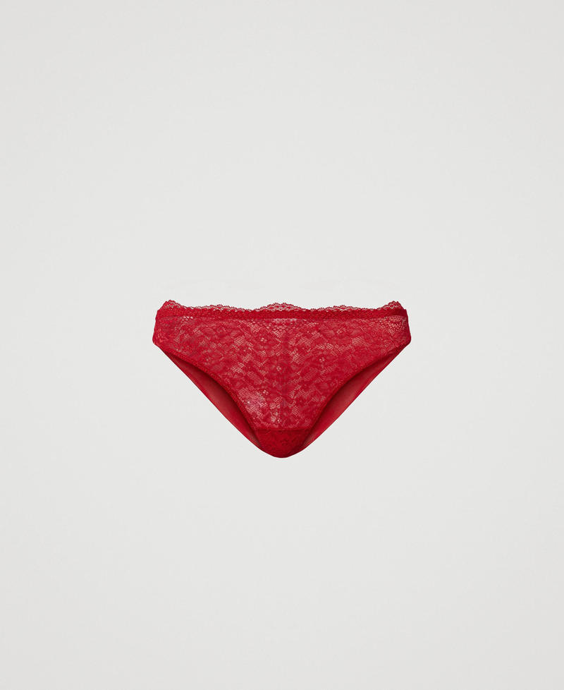 Lace and tulle Brazilian briefs
