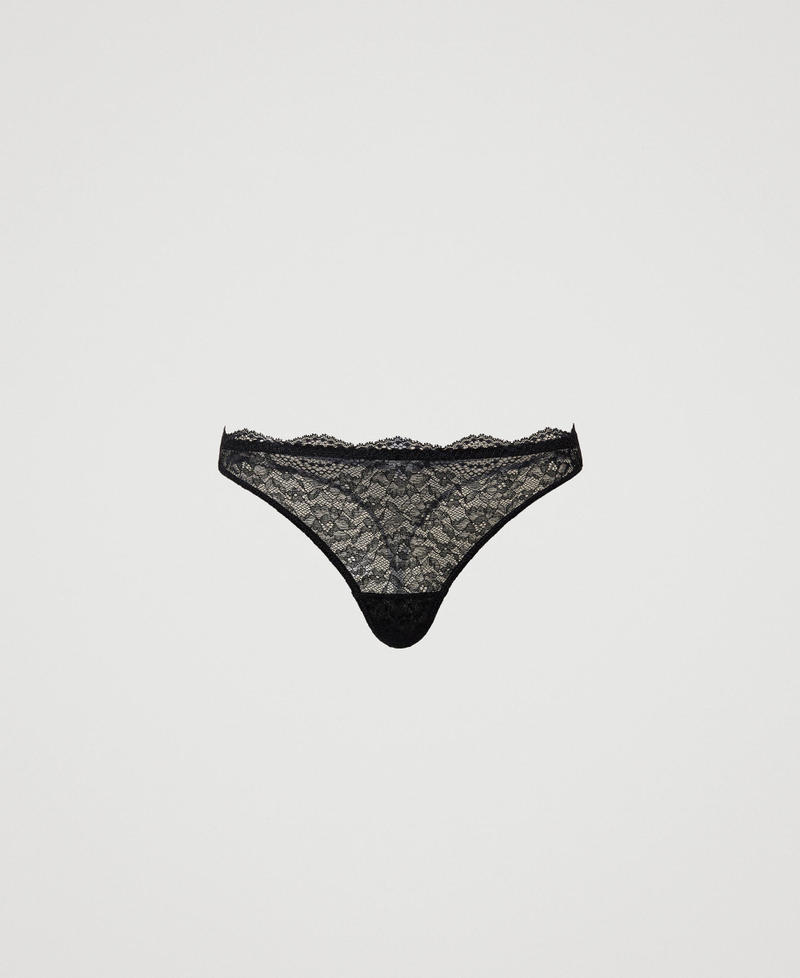 Lace and tulle g-string
