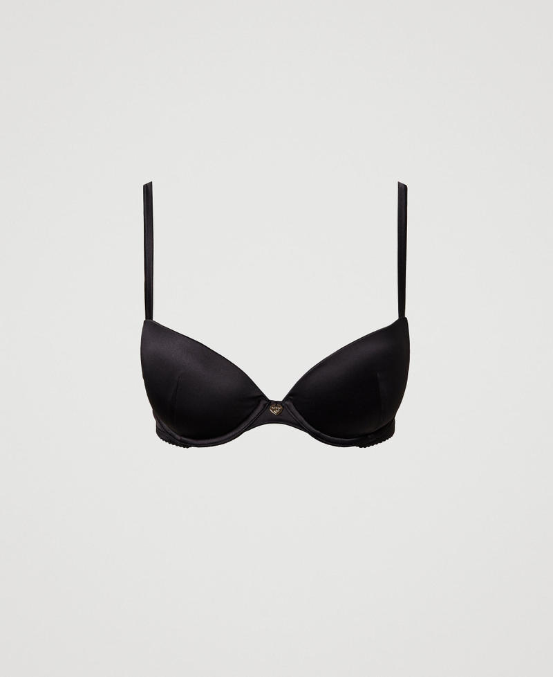 Satin push-up bra Black Woman 241LL6E44_00006_S0