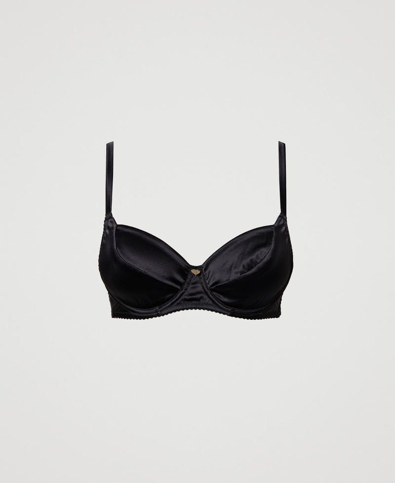 Satin underwire bra Black Woman 241LL6E55_00006_S0
