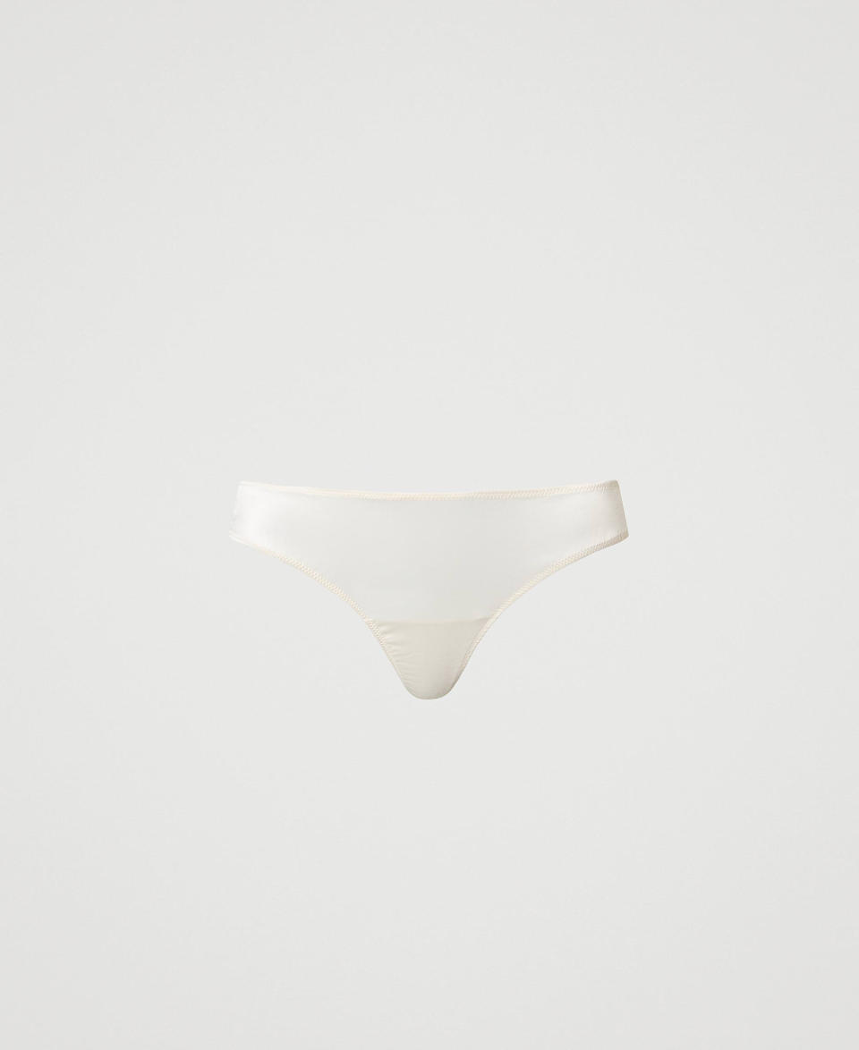 Satin g-string Antique White Woman 241LL6E88_00245_S0