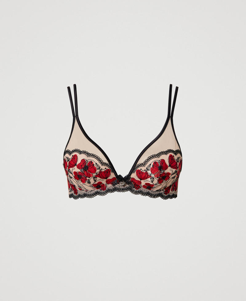 Bralette with floral embroidery
