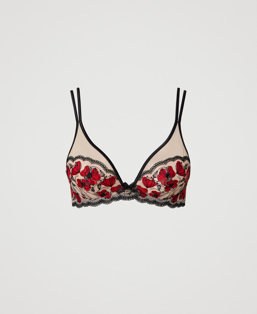 Bralette mit floraler Stickerei