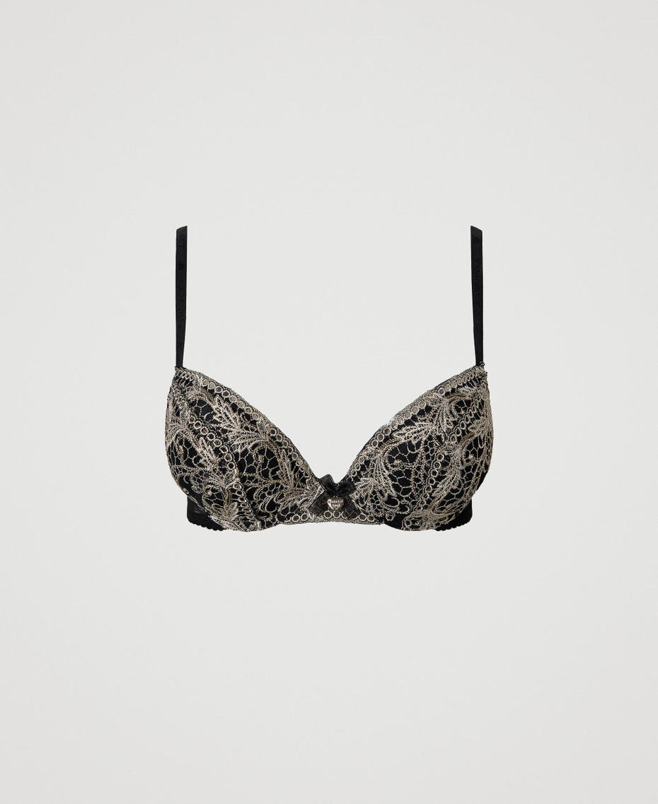 Soutien-gorge push-up en tulle brodé