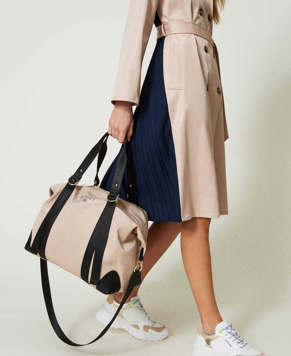 Borsa bicolore con logo Champagne Donna 241LL8GCC_10286_S0