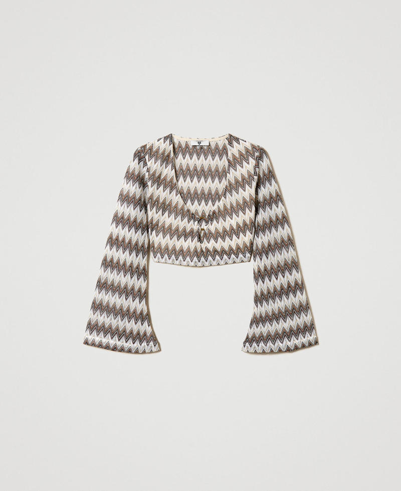 Top cropped jacquard