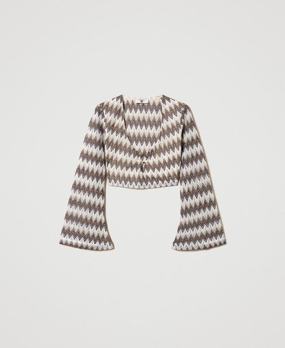 Top cropped jacquard