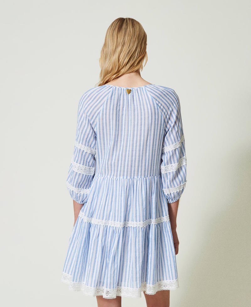 Robe courte jacquard avec macramé