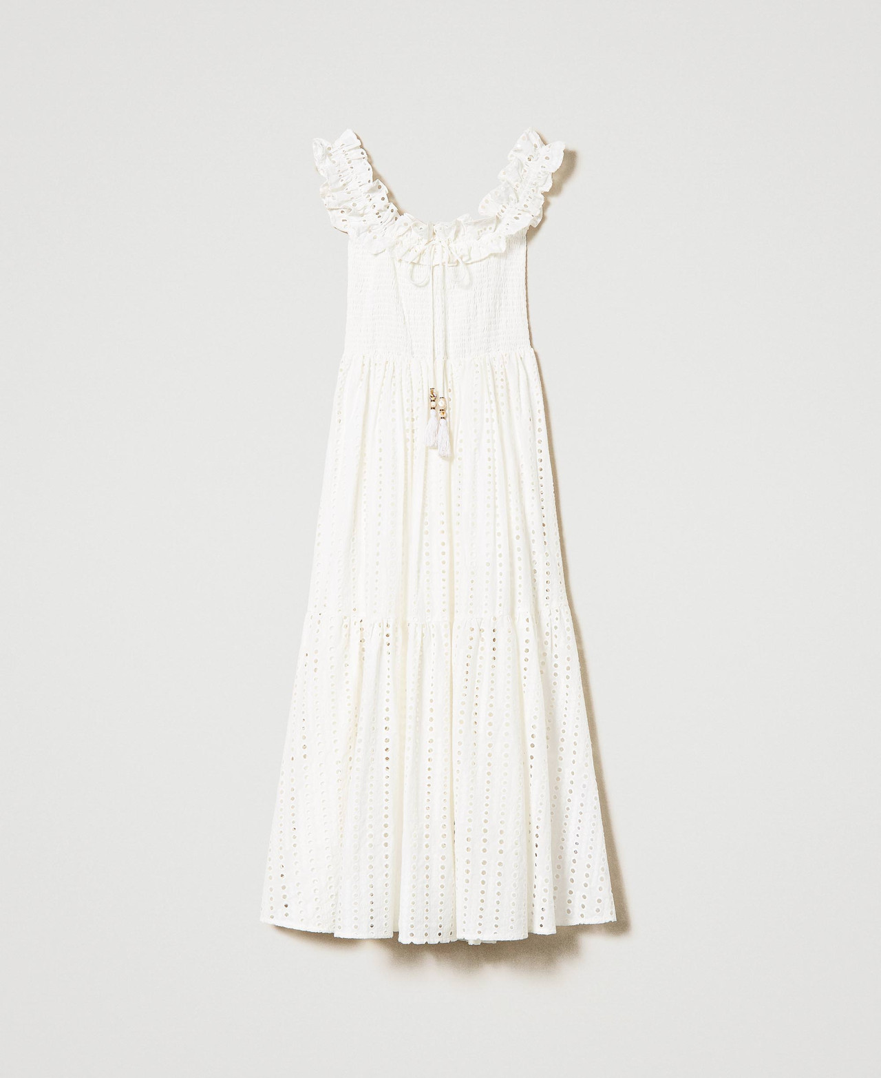 Chemise Robe à Volants English Laundry - Taille M Blanc Bleu Plaid - Occasion TB