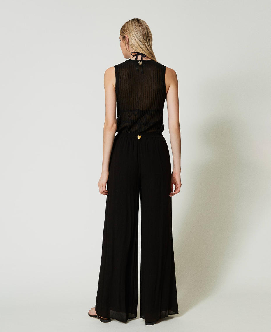 Creponne palazzo trousers