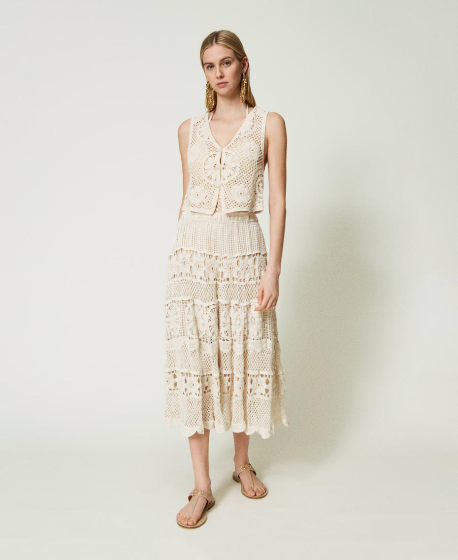 Crochet midi skirt